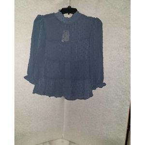 Monteau los angelos beautiful sheer blouse Size M